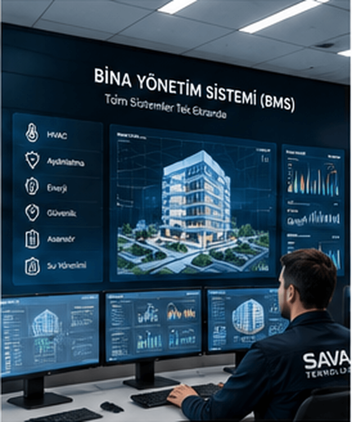 Bina Yönetim Sistemi BMS kontrol merkezi