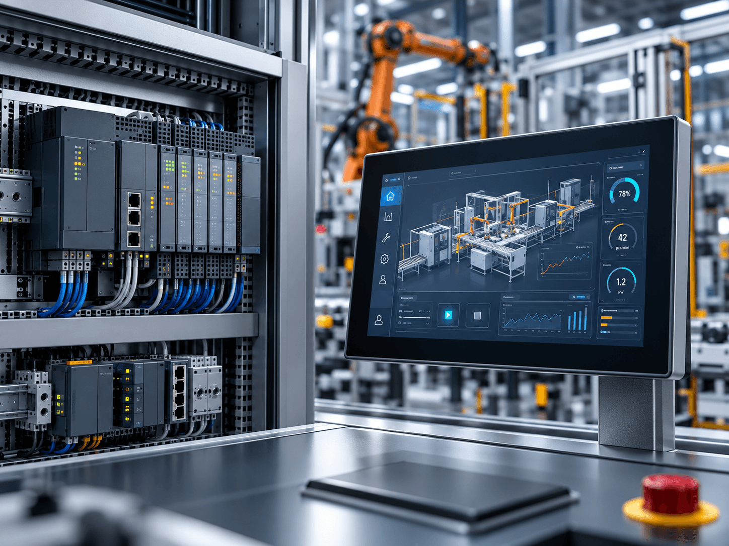 PLC ve HMI otomasyon sistemi